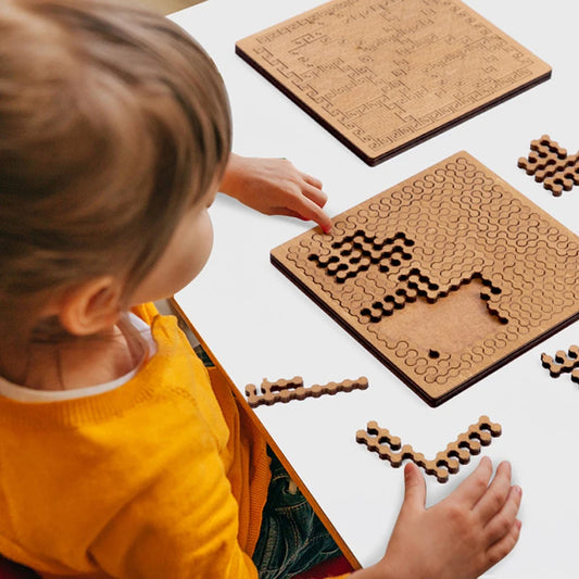 Impossible Wooden IQ Jigsaw Puzzle – 10-Level Brain Teaser Tangram Board Game