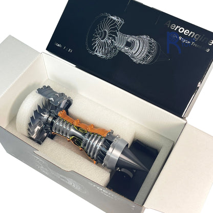 Turbojet Engine Model Kit Adjustable Speed Tail Flame Simulation for DIY Assembly and Science Projects