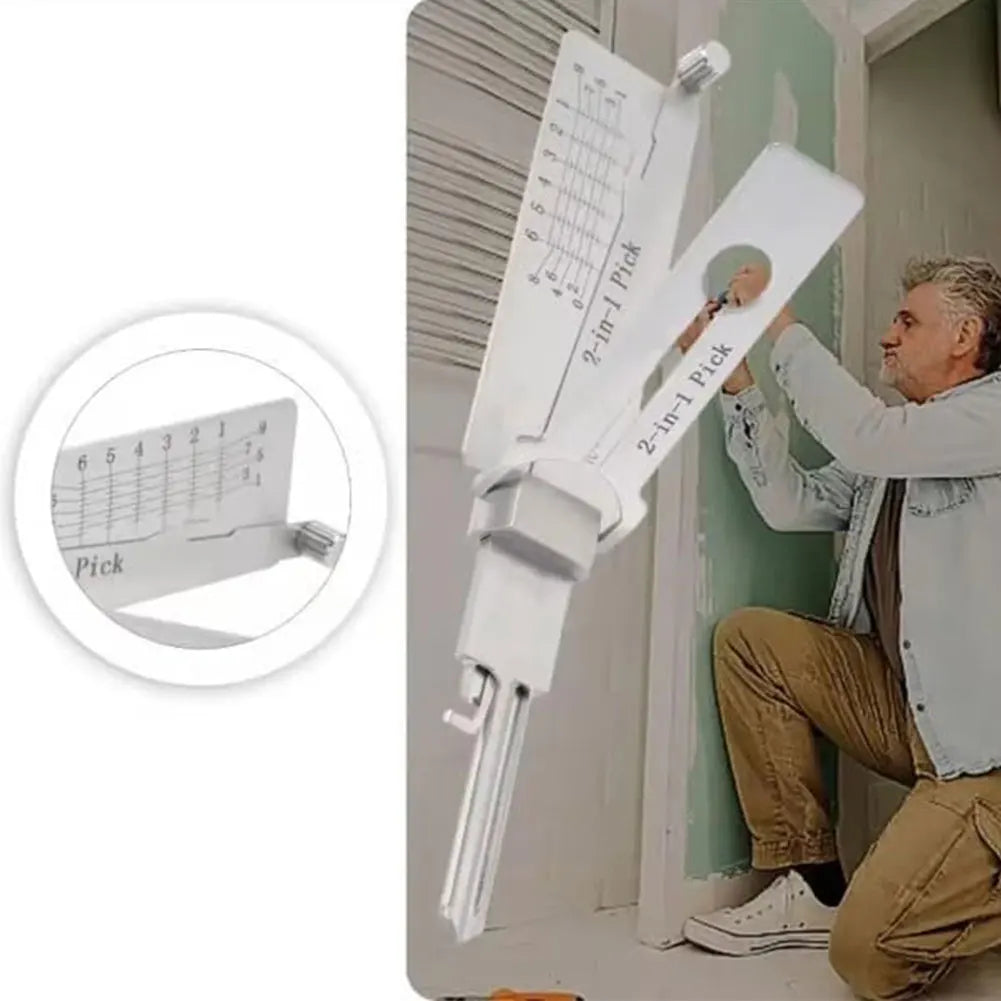 1-5PCS Keys Decoder Hook Tool O-ring Pickup Kit 2 In 1 Precision Hook & Pick Set Lock Decoder Stainless Steel Precision Tools