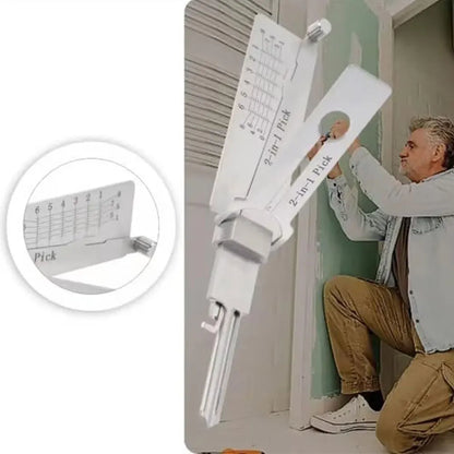 1-5PCS Keys Decoder Hook Tool O-ring Pickup Kit 2 In 1 Precision Hook & Pick Set Lock Decoder Stainless Steel Precision Tools