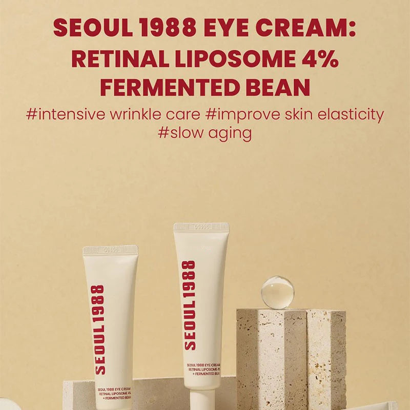 Seoul 1988 Korean Skin Care Set Snail Mucin Eye Contour Care Vitamin C Retinol Dark Circles Removal Seoul 1988 Korean Cosmetics