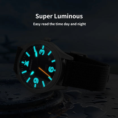 BERNY Pilot Titanium Automatic Watch for Men Sapphire AR Coated 10Bar Supper Luminous Men Wristwatch Sports Aviation Men Watches