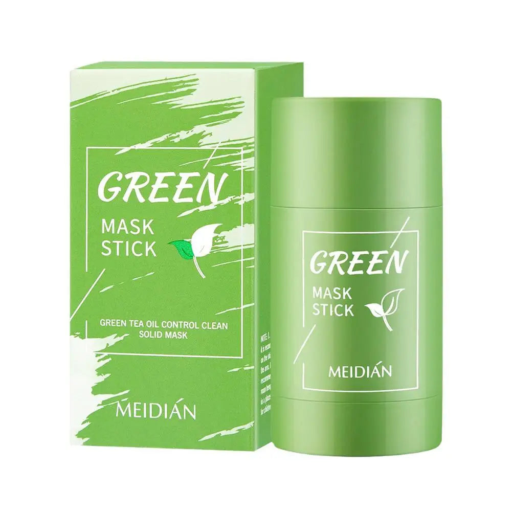 40g Green Tea Mask Stick Facial Remove Blackhead Treat Acne Blemish Black Dots Clean Solid Mask Stick Cream Skin Care