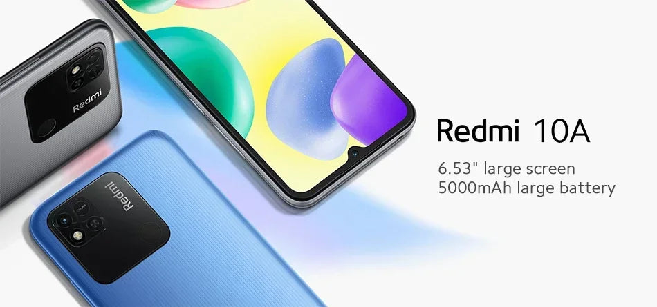 Smartphone 10A 6GB 128GB Original Xiaomi Redmi Global 6.53' HD Display Helio G25 Octa Core 13MP Fingerprint 5000mAh used phone
