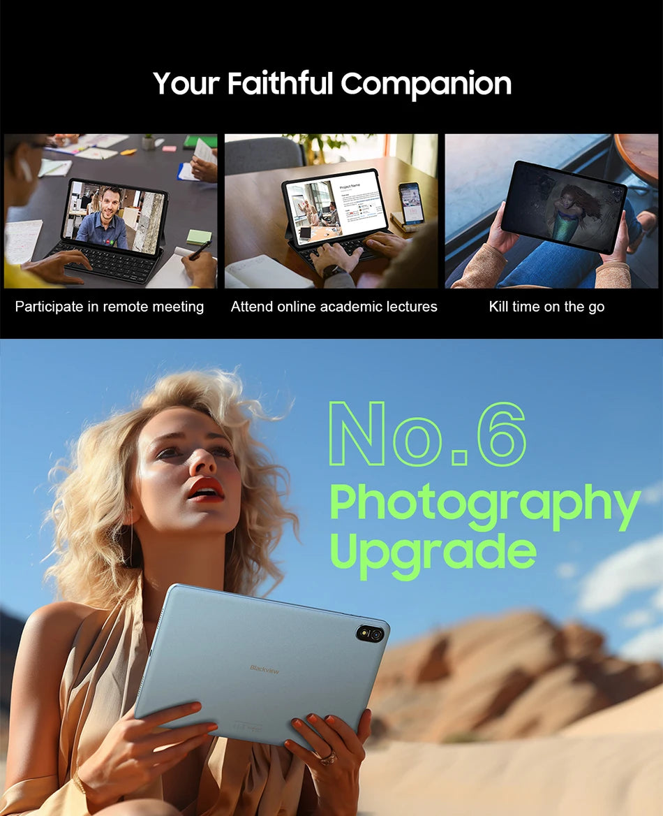 Blackview Tab 18 Tablet - 12" 2.4K FHD+ Display 8GB 256GB MTK Helio G99 8800mAh Pressure Sensitivity