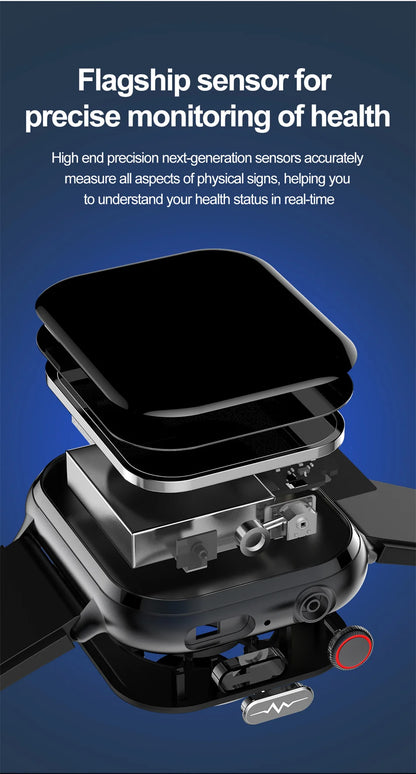 2025 Medical Grade ECG+PPG Smart Watch – Blood Sugar & Health Monitor