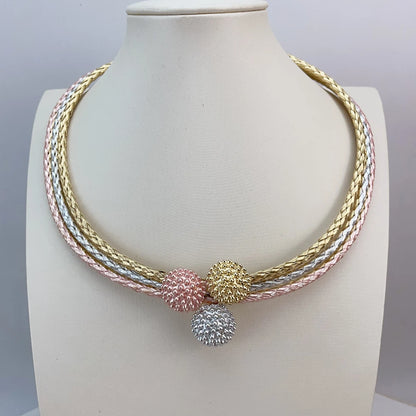 Brazilian Bold Necklace Luxury African Bridal Jewelry Set for Women