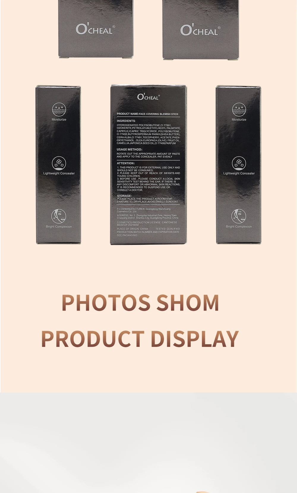 Ocheal Face Foundation Contour Stick Long-wear Lightweight Brighten Stick  Face Concealer Blemish Contouring Beauty Makeup
