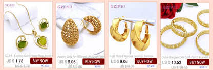 Gold Plated Choker Necklace & Earrings Set for Women – 3pcs