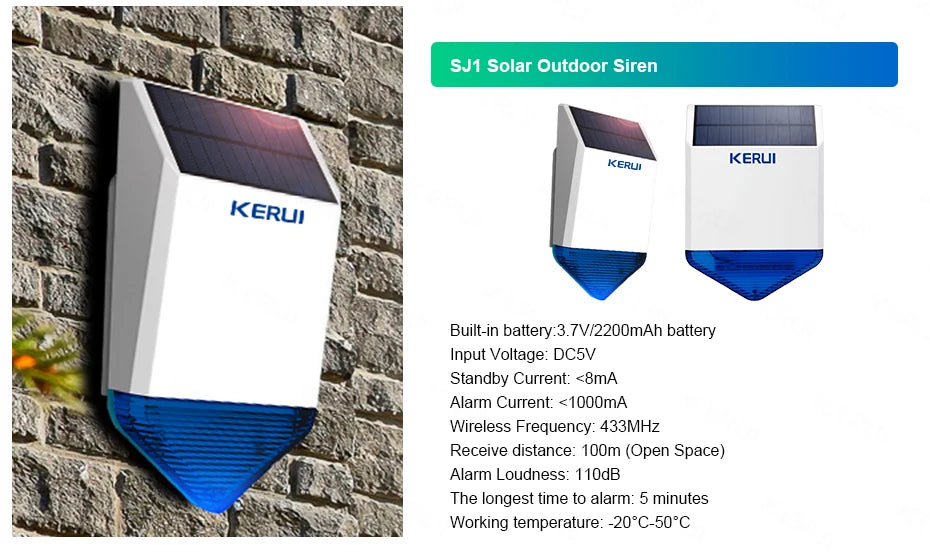 KERUI W202 Home Security Alarms WIFI GSM Alarm System Kit Tuya Smart Remote Control with Motion Detector Door Sensor for House