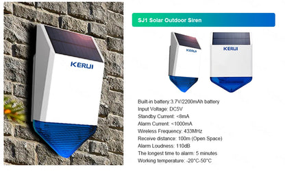 KERUI W202 Home Security Alarms WIFI GSM Alarm System Kit Tuya Smart Remote Control with Motion Detector Door Sensor for House