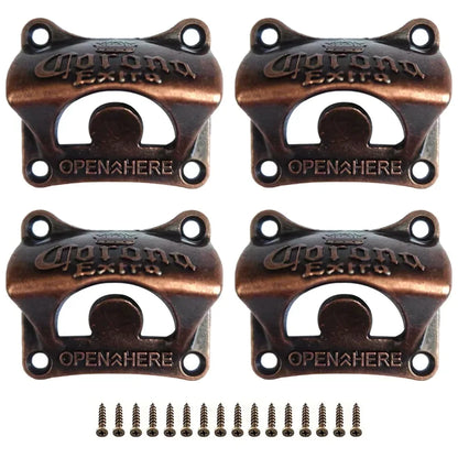 1/2/4/8pcs Bottle Opener Wall Mounted Retro BBQ DIY Solid Beer Opener Tools Bar Decorative Beer Opener Kitchen Gadgets
