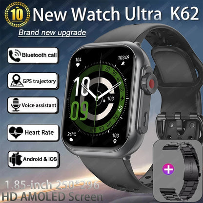 For Apple Watch Ultra 2 1000 mAh Smart Watch Men Women 1.85-inch HD Full Touch Screen IP68 Waterproof Bluetooth Call Smartwatch