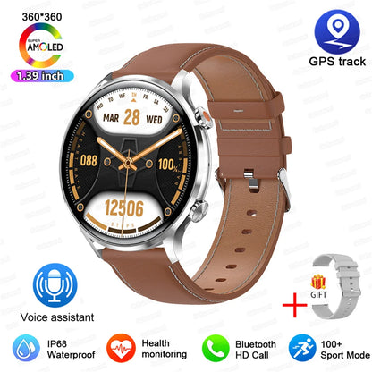 2026 AMOLED HD Smartwatch – GPS, Bluetooth Call, IP68 for Android & iOS