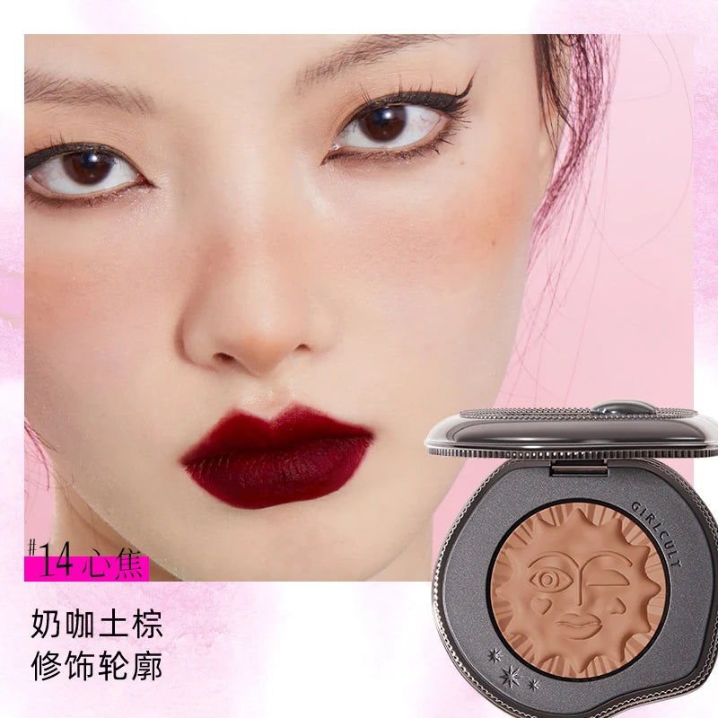 Girlcult Cute Makeup Korean Blush Contour And Highlighter Palette Matte Lasting Blusher Cream,Lightweight & Smooth Finish