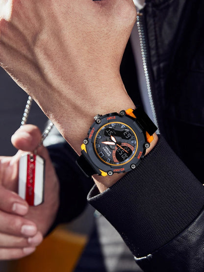 Men Mechanical Wristwatch Waterproof  Automatic LED Watch Men Mechanical Watches World Time Stop Time  AlarmRelogio Masculino
