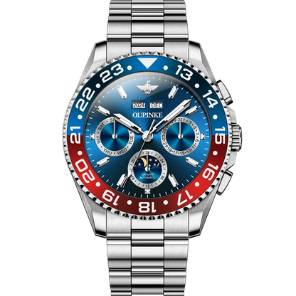 OUPINKE 3271 Original Waterproof Watch For Man Stainless Steel Strap Fashion Automatic Mechanical Wristwatch Luxury Men Gift