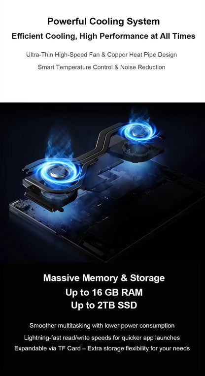 Xiaman 15.6" Gaming Laptop - Intel Celeron N5095 16GB DDR4 1TB SSD Windows 11 1080P