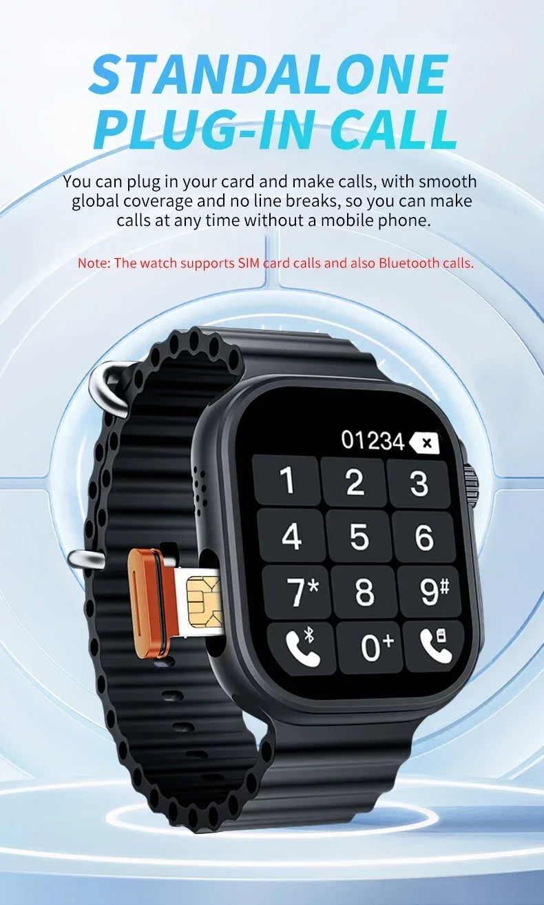 BW9 Pro Smartwatch - Independent SIM card calling, dual-core CPU, 2D graphics enhancement and an ultra-long 400mAh battery life