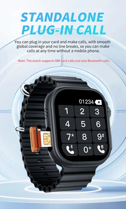 BW9 Pro Smartwatch - Independent SIM card calling, dual-core CPU, 2D graphics enhancement and an ultra-long 400mAh battery life