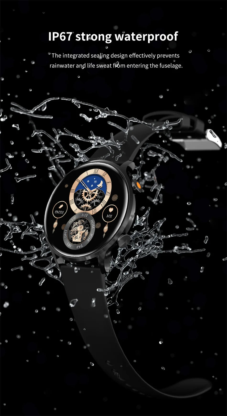 2026 AMOLED HD Smartwatch – GPS, Bluetooth Call, IP68 for Android & iOS