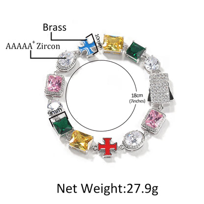 UWIN Iced Out Multi Gemstone Necklaces for Women Men Mixed Shape Colorful Gems Collection Necklace Fashion Hip Hop Jewelry