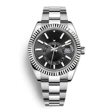 Men Watches Waterproof Dual Time Zone Luxury 904L Stainless Steel Watches Automatic Mechanical Sweep Movement Male Wristwatches