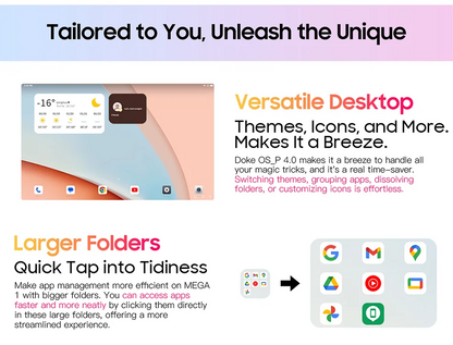 Blackview MEGA 1 Tablet - 11.5" 2.4K 120Hz Display 8GB 256GB 50MP+13MP Camera 8800mAh 33W Fast Charging