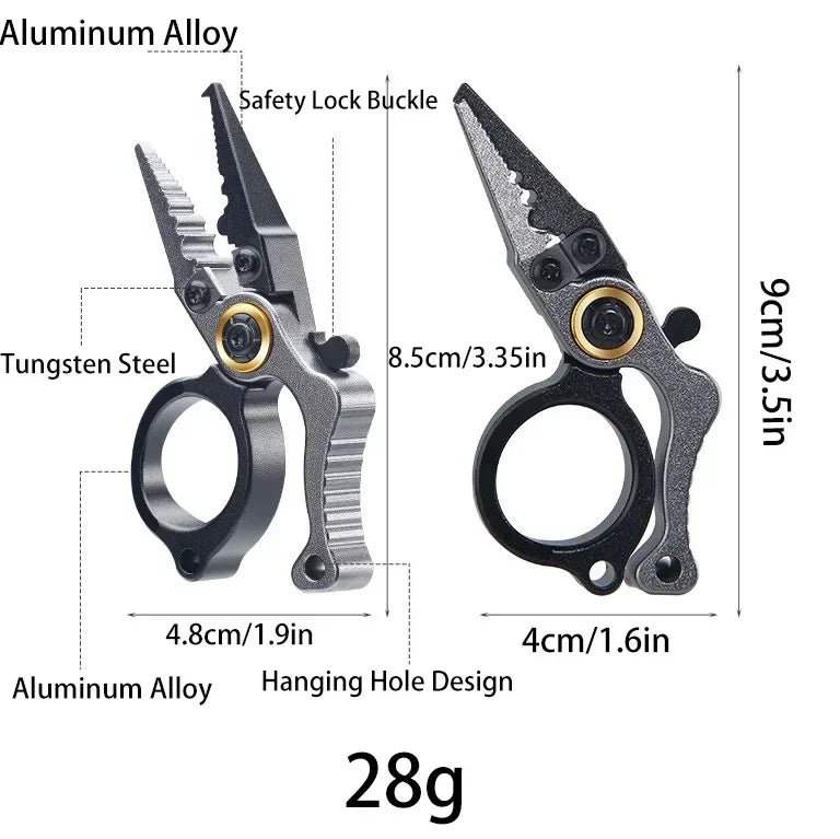 MuqiNush Fishing Tool Stainless Steel Wire Cutter Tong Hook Remover Braided Scissor Knife Forked Ring Openers Outdoor Multitool