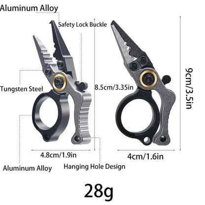 MuqiNush Fishing Tool Stainless Steel Wire Cutter Tong Hook Remover Braided Scissor Knife Forked Ring Openers Outdoor Multitool