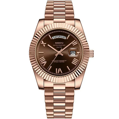 NIBOSI Luxury Men Quartz Watch Waterproof Date Luminous Wristwatch Sports Stainless Steel Men's Watches Male Clock Reloj Hombre