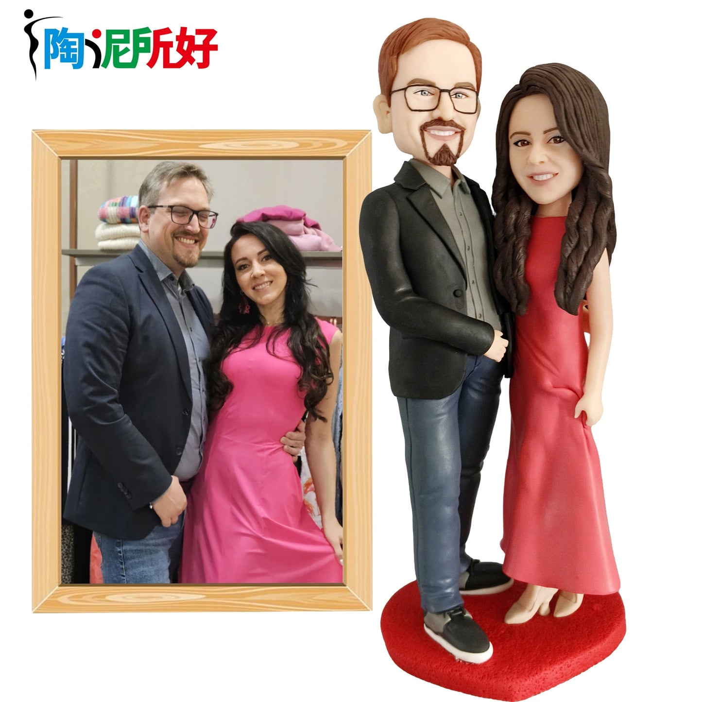 Custom Handmade Bobblehead Figurines, Personalized Clay Dolls figuras Statue Sculpture from photo,Christmas Gift for Husband