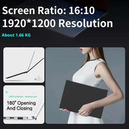 Firebat A16 AT15 Laptop 15.6 16 Inch CPU Intel N100 16GB RAM 512GB 1TB BT4.2 WiFi5 LPDDR4 Lightweight Business Computer Notebook