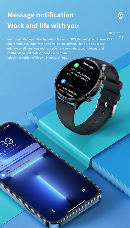 2026 AMOLED HD Smartwatch – GPS, Bluetooth Call, IP68 for Android & iOS