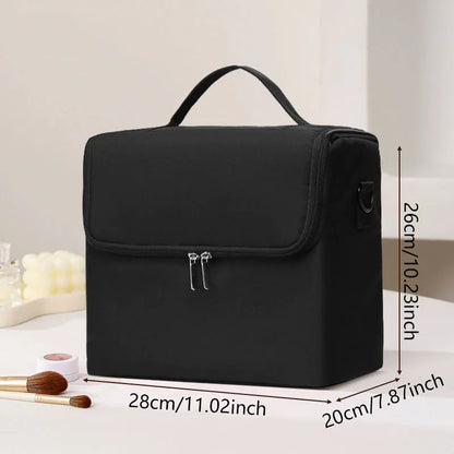 Large Makeup Carrying Train Case For Women Manicurist Toolbox 4 Tier Storage Box Travel Makeup Case Professional Nail Organizer