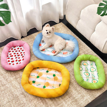 Summer Cooling Pet Cat Bed Cushion Ice Pad Dog Sleeping Square Mat for Puppy Dogs Cats Pet Kennel Top Quality Cool Cold
