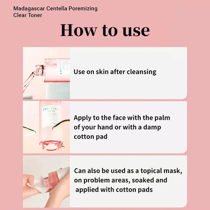 Korean Centella Pink Salt Fresh Ampoule Toner Facial Serum cleanser and Moisturiser Cream Skincare Original Products Full Set