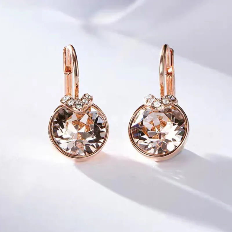 Fashion Small Bella Boucle D'oreille Femme made with Crystal from Austria for Women Wedding Party Jewelery Accessory Bijoux Gift