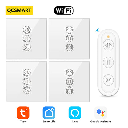 Tuya Smart Life EU WiFi Curtain Switch for Electric Motorized Blinds with Remote Control Google Home Alexa Voice Control DIY
