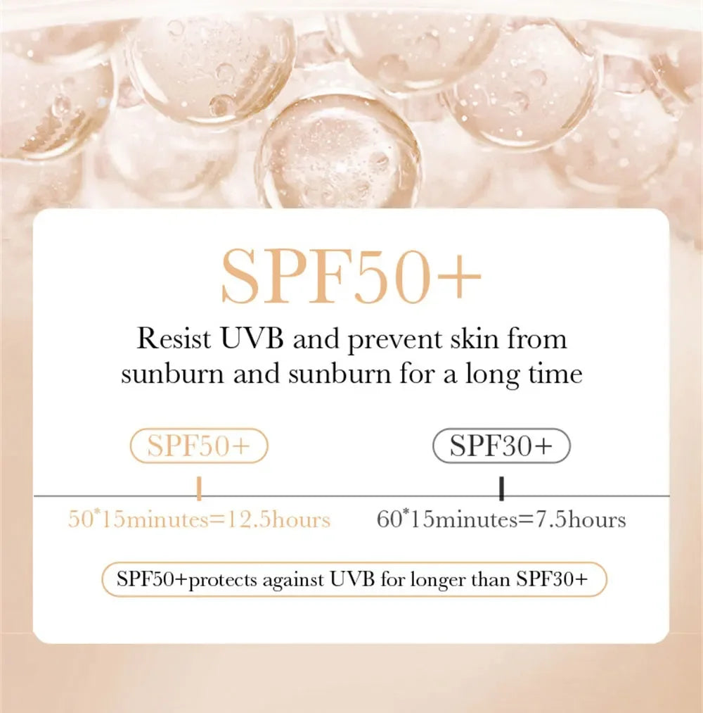 SPF50+ Makeup Primer Moisturizing Isolation Cream Invisible Pores Facial Base Brighten Correcting Skin Tone Refreshing Cosmetics