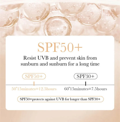 SPF50+ Makeup Primer Moisturizing Isolation Cream Invisible Pores Facial Base Brighten Correcting Skin Tone Refreshing Cosmetics