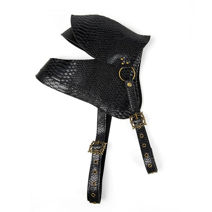 New European Medieval Steampunk Women's Armor Vest PU Leather Punk Shawl Halloween Cloak Female Makeup Dress Party Cosplay Props