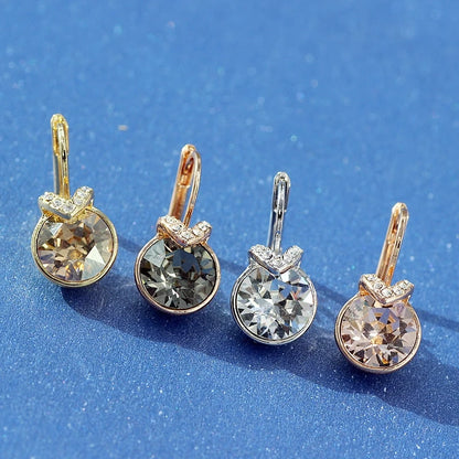 Fashion Small Bella Boucle D'oreille Femme made with Crystal from Austria for Women Wedding Party Jewelery Accessory Bijoux Gift
