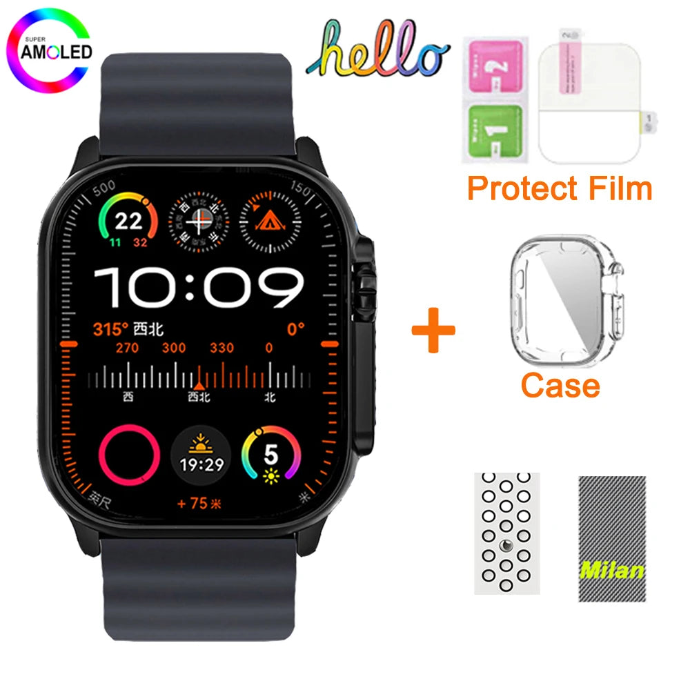 2025 Hello Watch 3 Plus Ultra Upgrade SmartWatch Original 49mm AMOLED 4G ROM NFC GPT Compass Photo Album Local Music Men Watch