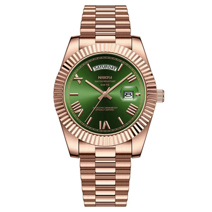 NIBOSI Luxury Men Quartz Watch Waterproof Date Luminous Wristwatch Sports Stainless Steel Men's Watches Male Clock Reloj Hombre