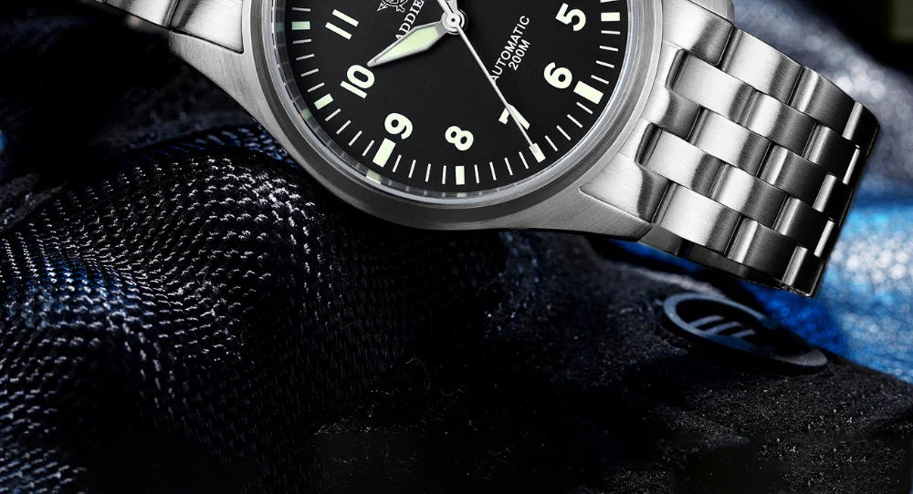 ADDIESDIVE Watches For Men Luxury Business Leisure Automatic Mechanical Men's Watch Fluorescent Waterproof NH35A 316L Stainless