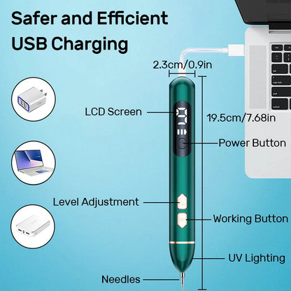 Laser Plasma Pen Mole Wart Skin Tag Remover Black Dots Freckle Dark Spot Wart Eliminator Papilloma Nevus Remover Plasma Pen