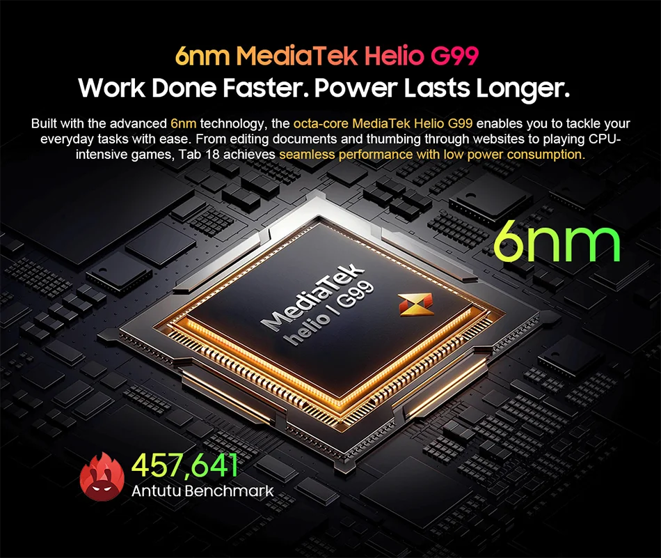 Blackview Tab 18 Tablet - 12" 2.4K FHD+ Display 8GB 256GB MTK Helio G99 8800mAh Pressure Sensitivity