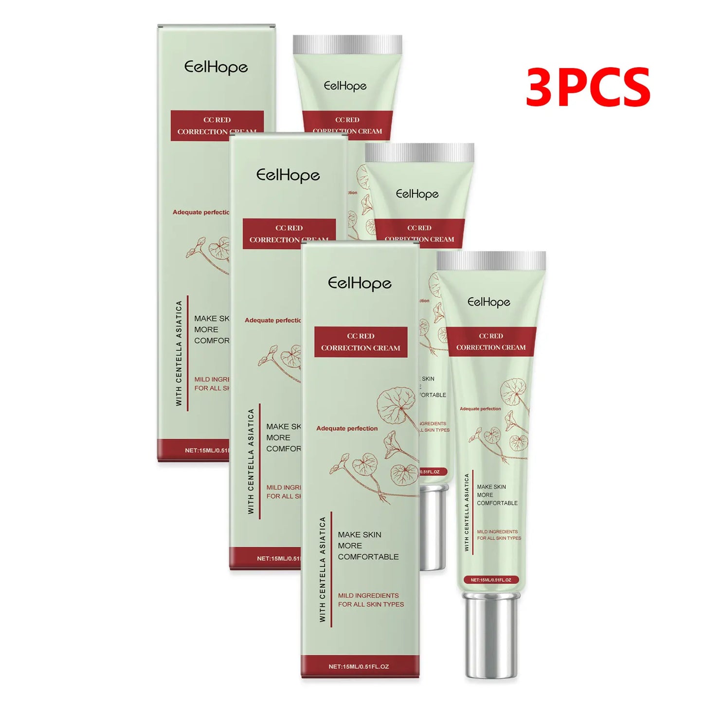 Centella Asiatica CC Cream Foundation Color Correcting Facial Repair BB Cream Full Coverage Natural Concealer Whitening Liquid