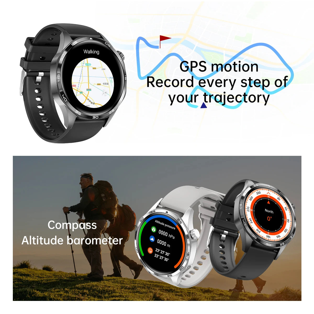 New Huawei Watch GT5 Pro Smart Watch 1.53 Inch HD AMOLED Screen NFC GPS Tracker Bluetooth Call Health Monitoring Watch Men Women